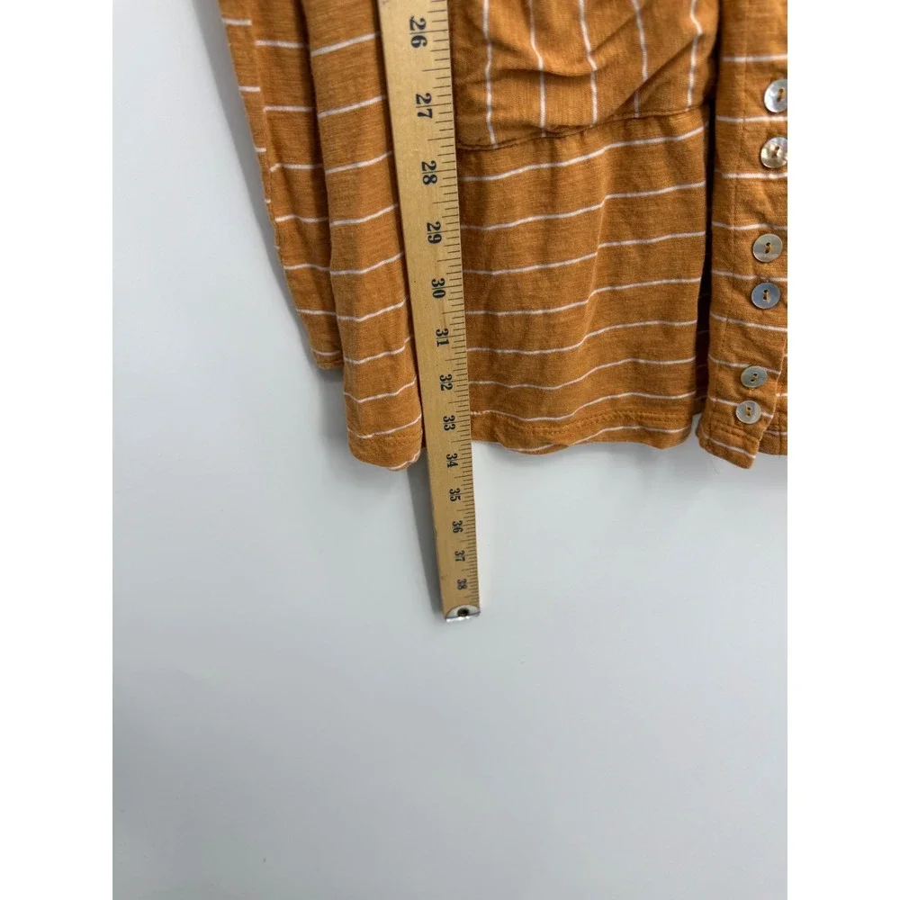 Free People‎ fp Beach paradise Striped dress XS Orange White V-Neck Cutout Back